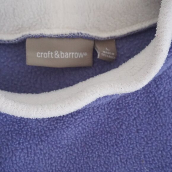 Vintage Croft & Barrow Lavender Embroidered Snowman Fleece Crewneck Sweater L - Picture 11 of 11
